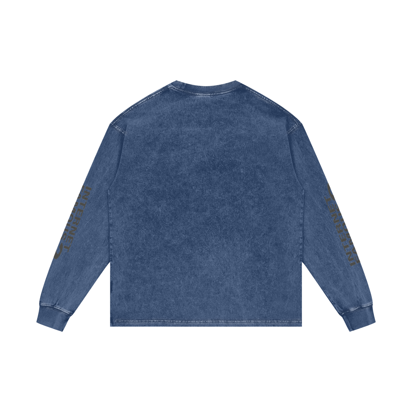 MENS '  INTERNET FAMOUS ; Acid Wash Oversize Long Sleeve TEE