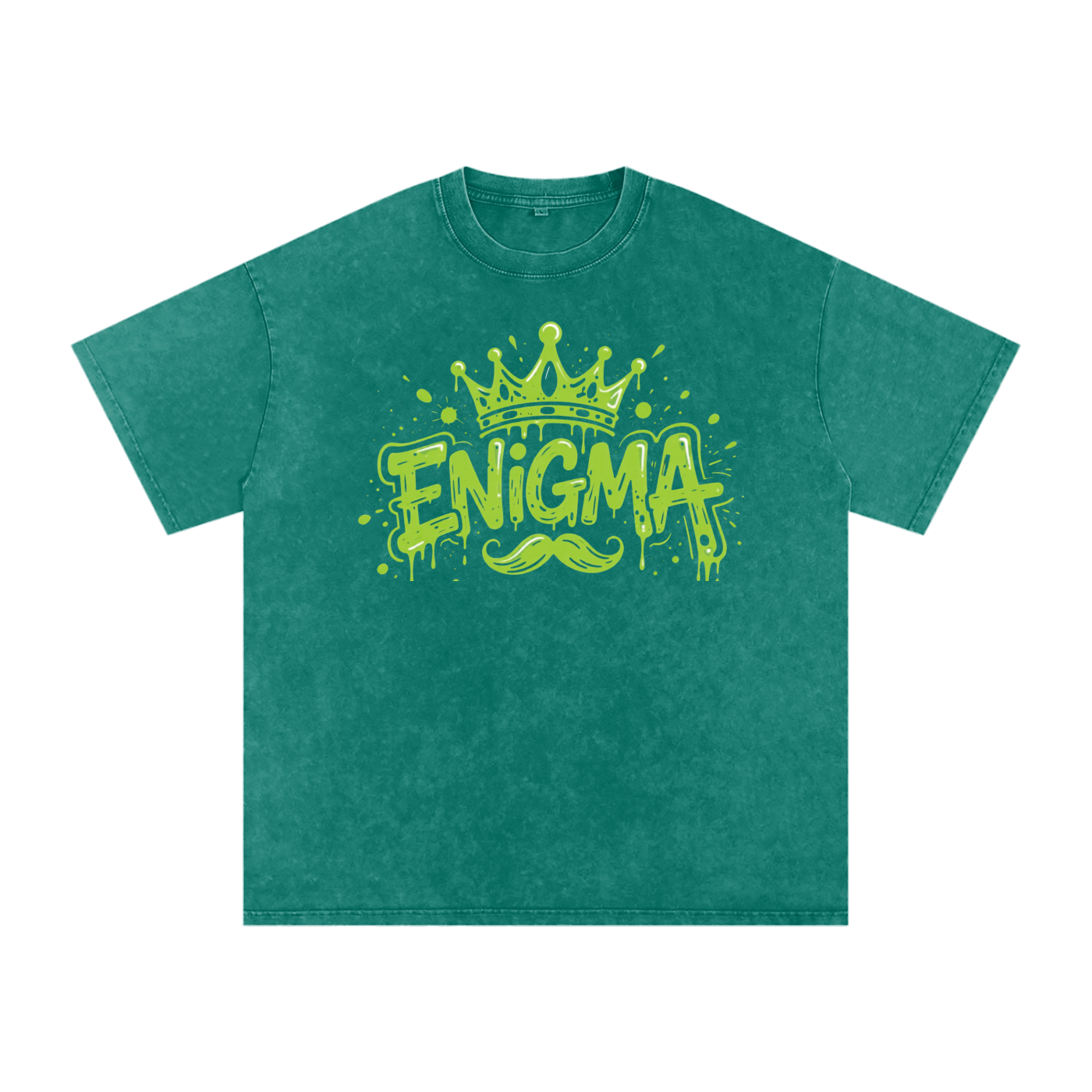 MENS ' ENIGMA ' Snow Washed Oversized Cotton T-Shirt