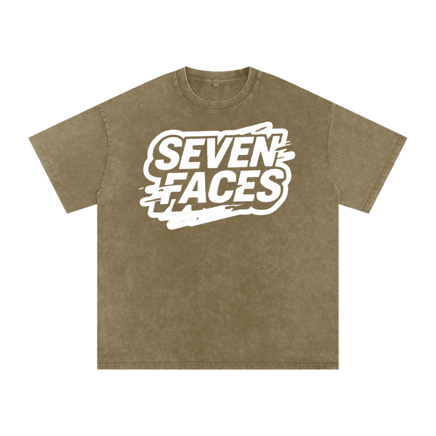 MENS ' SEVEN FACES ' Snow Washed Oversized Cotton TEE