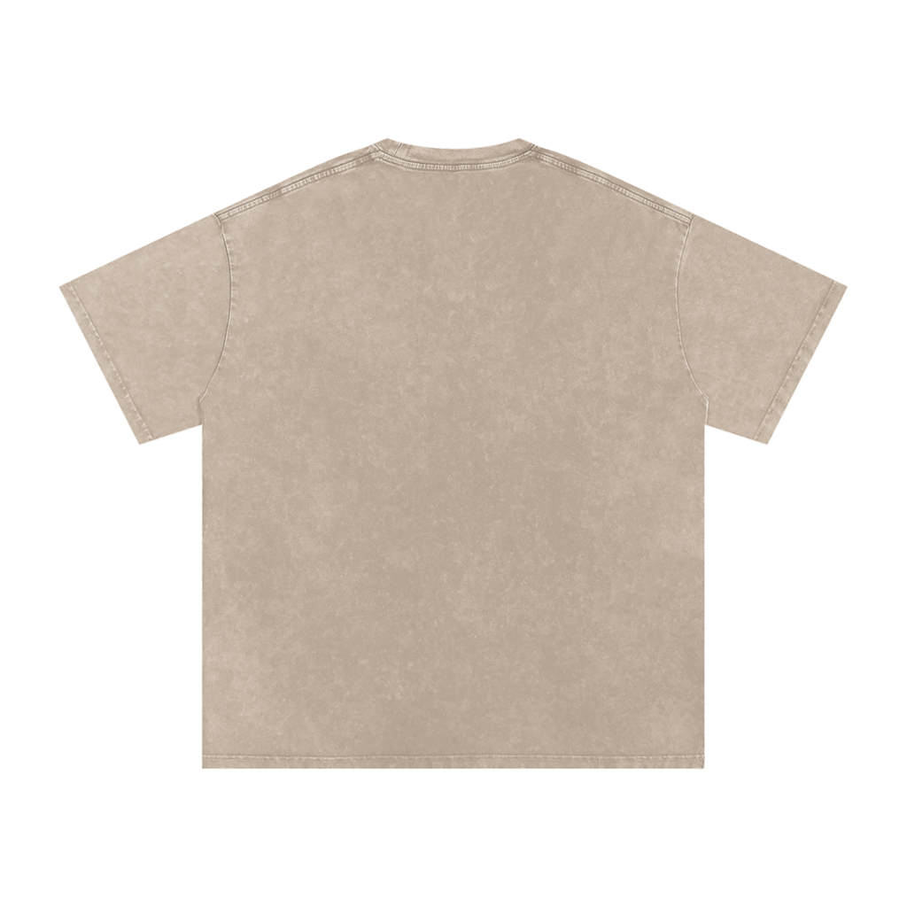 Mens 'WEIGHT OF APPROVAL' Snow Washed Oversized Cotton T-Shirt