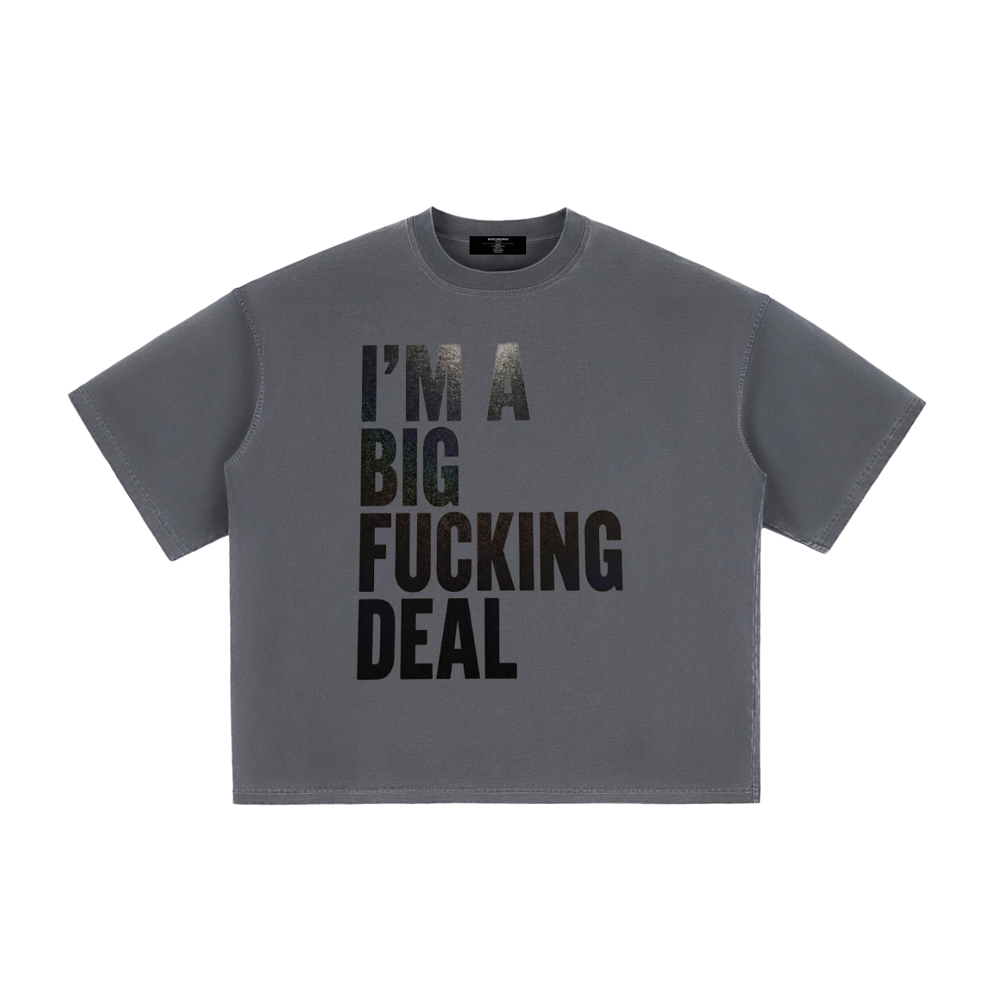 Mens 'BIG FUCKING DEAL' Vintage Washed Boxy Tee