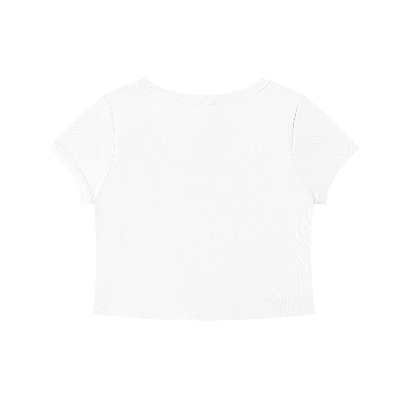 Womens 'ENIGMA' Solid Color Slim Crop Tee