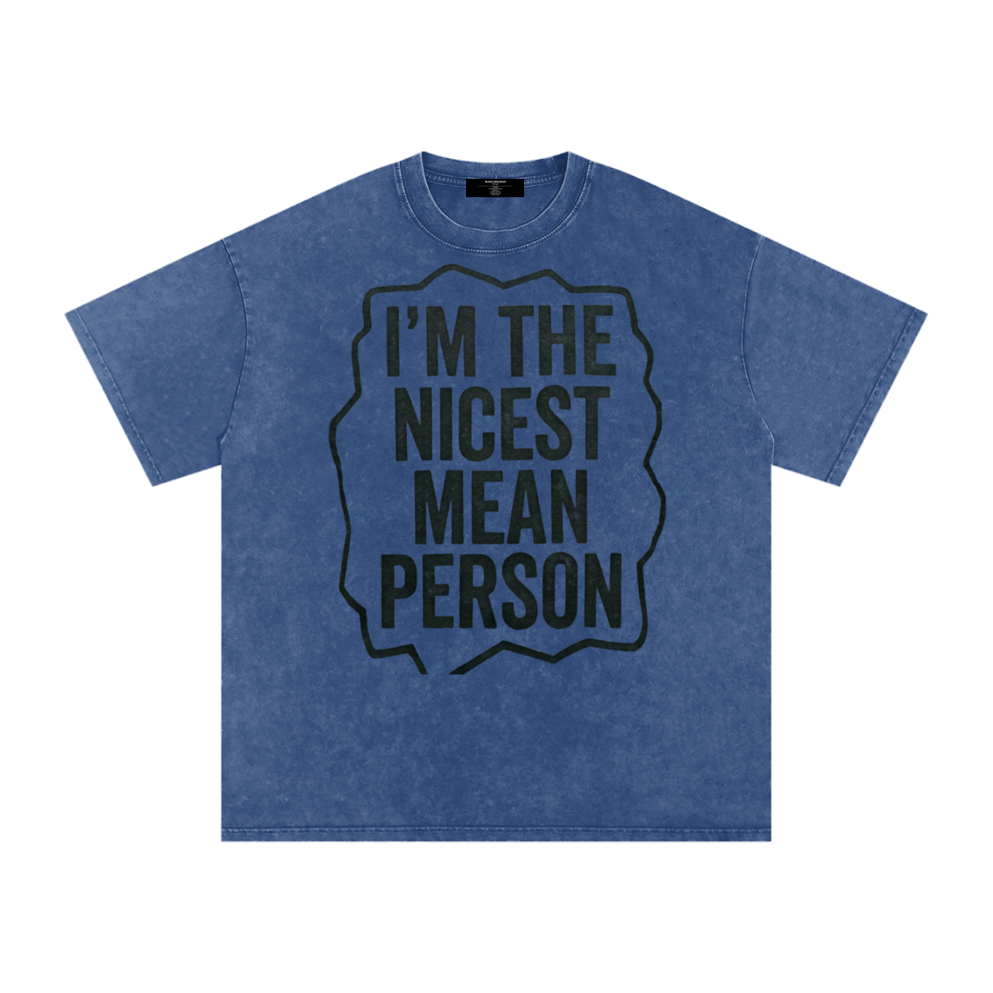 MENS ' NICEST MEAN PERSON ' now Washed Oversized Cotton TEE