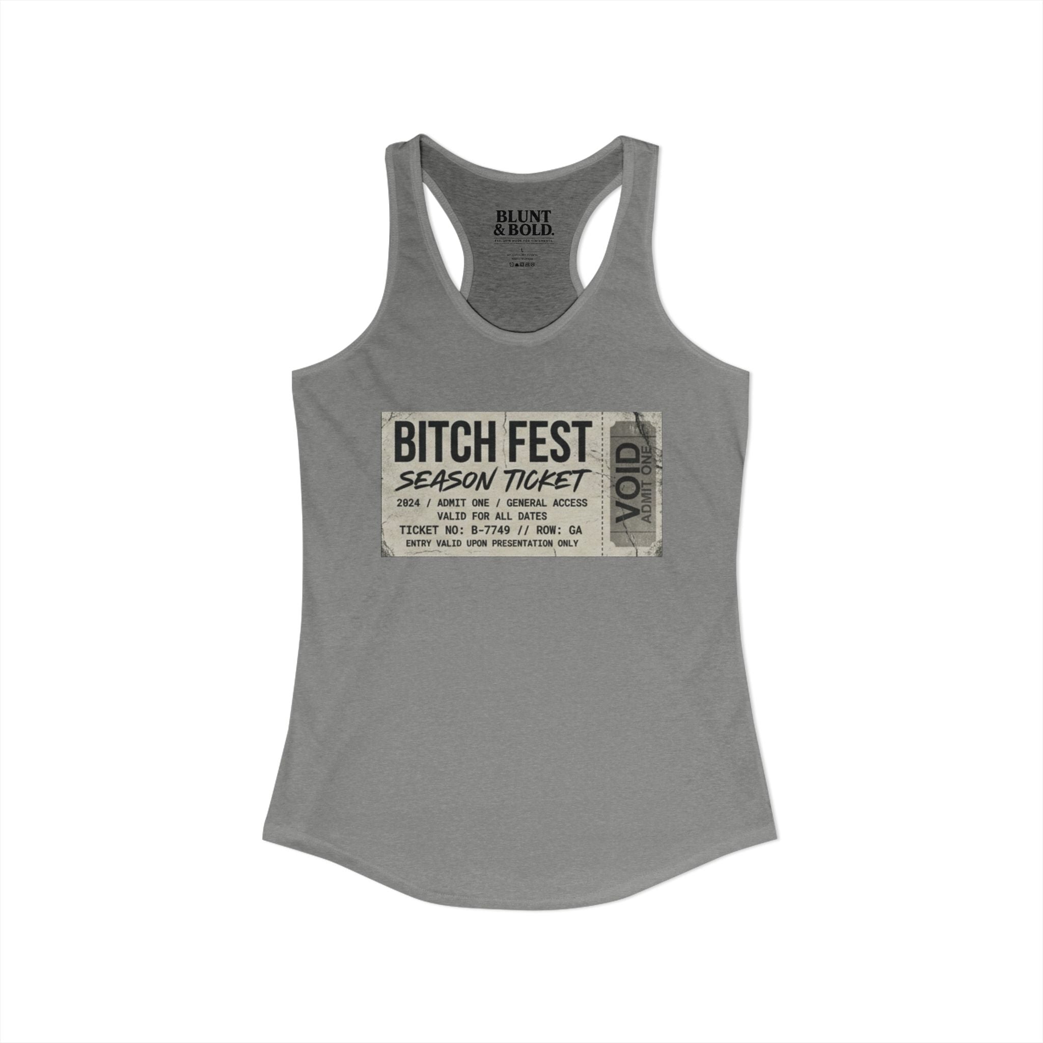 Womens BITCH FEST Ideal Racerback Tank