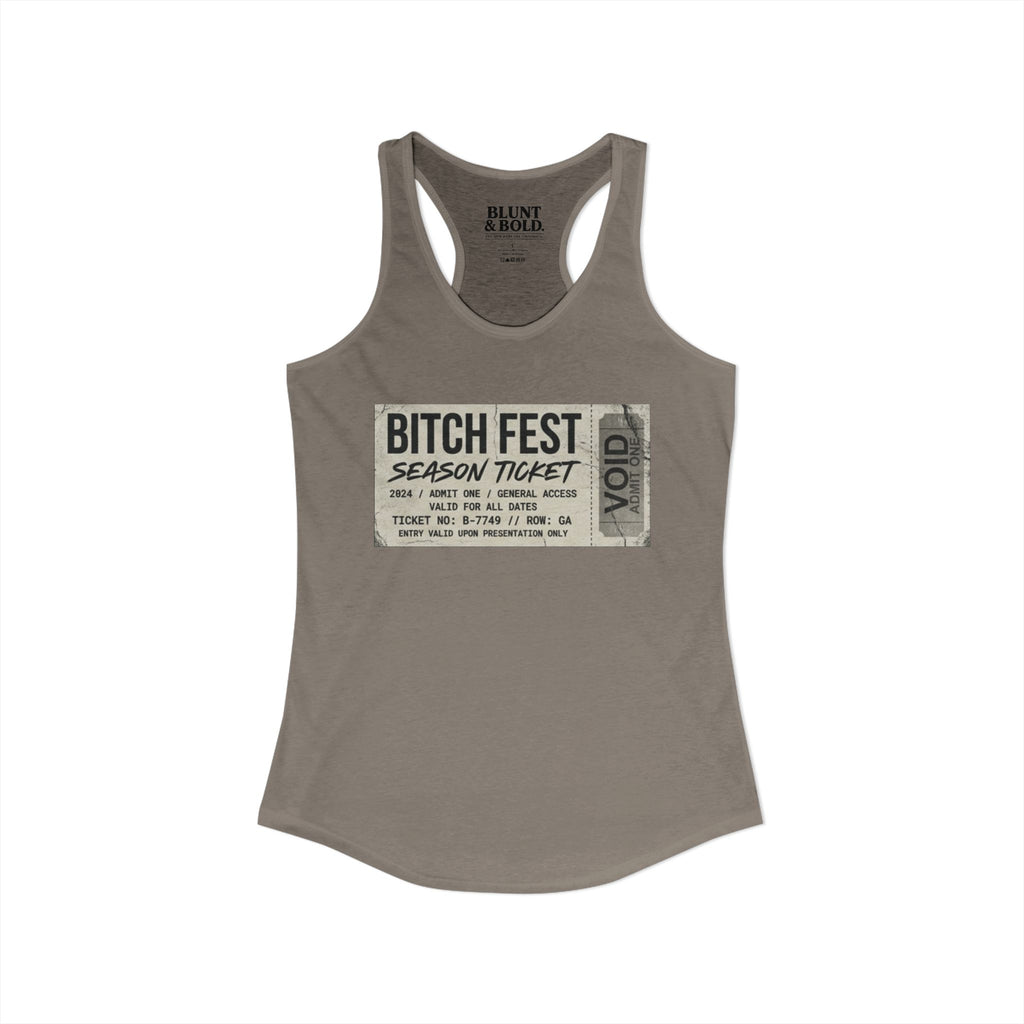 Womens BITCH FEST Ideal Racerback Tank