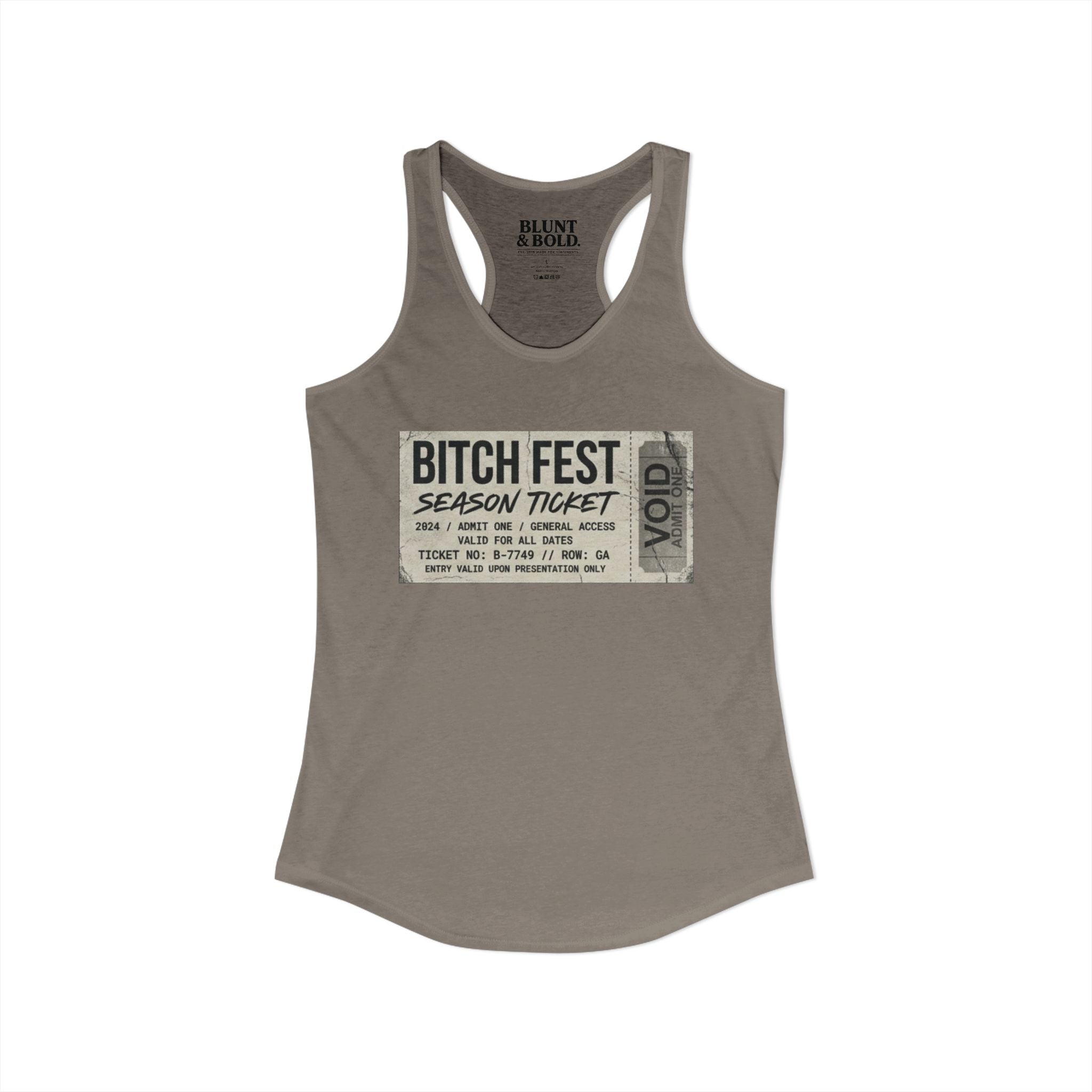 Womens BITCH FEST Ideal Racerback Tank