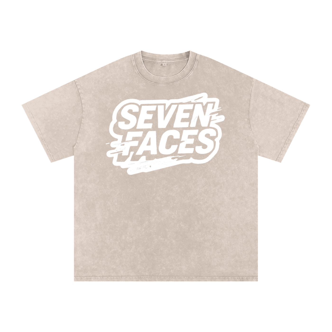 MENS ' SEVEN FACES ' Snow Washed Oversized Cotton TEE