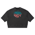 Mens 'ENJOY THIS SHIT' Mineral Wash Boxy Raw Edge Shirt