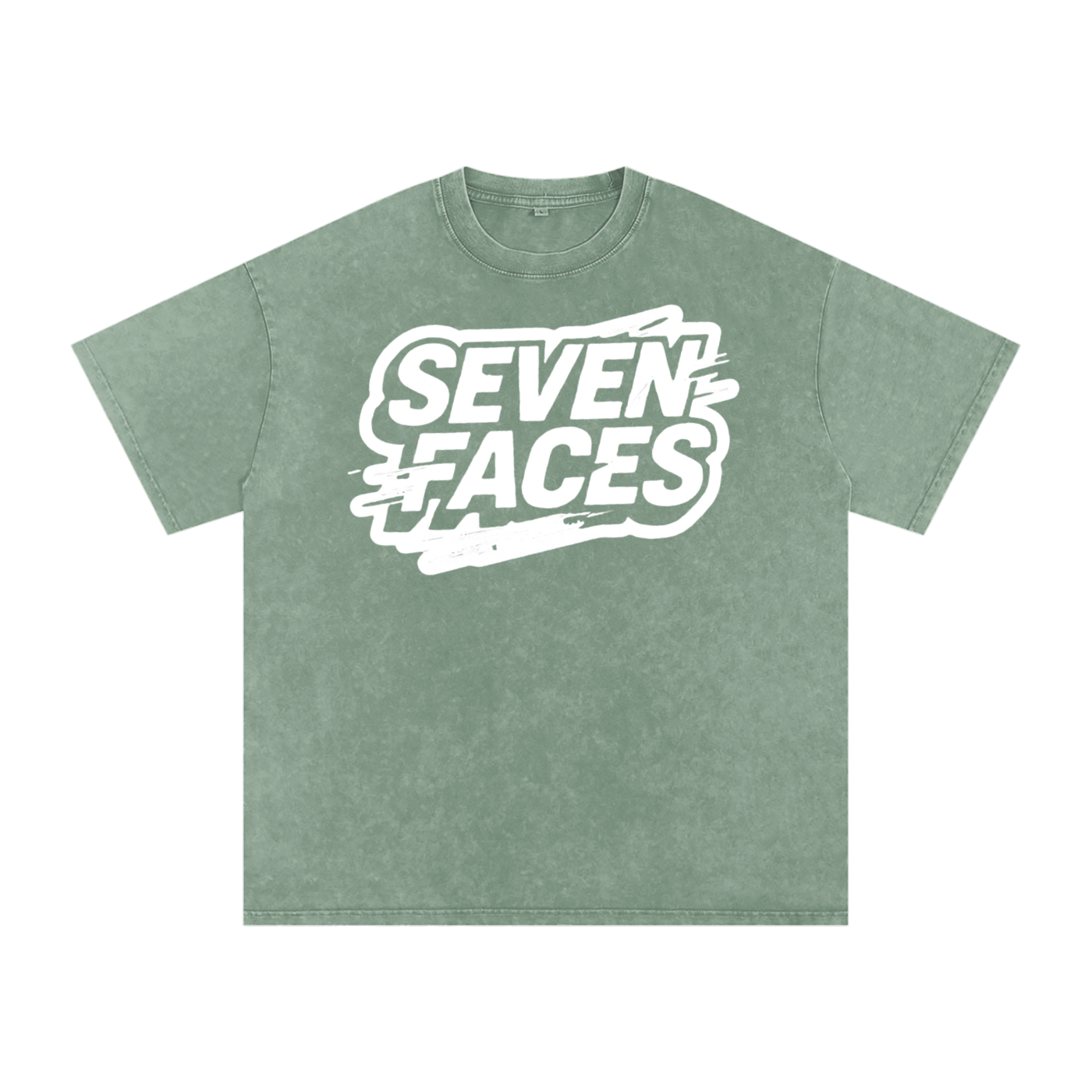 MENS ' SEVEN FACES ' Snow Washed Oversized Cotton TEE