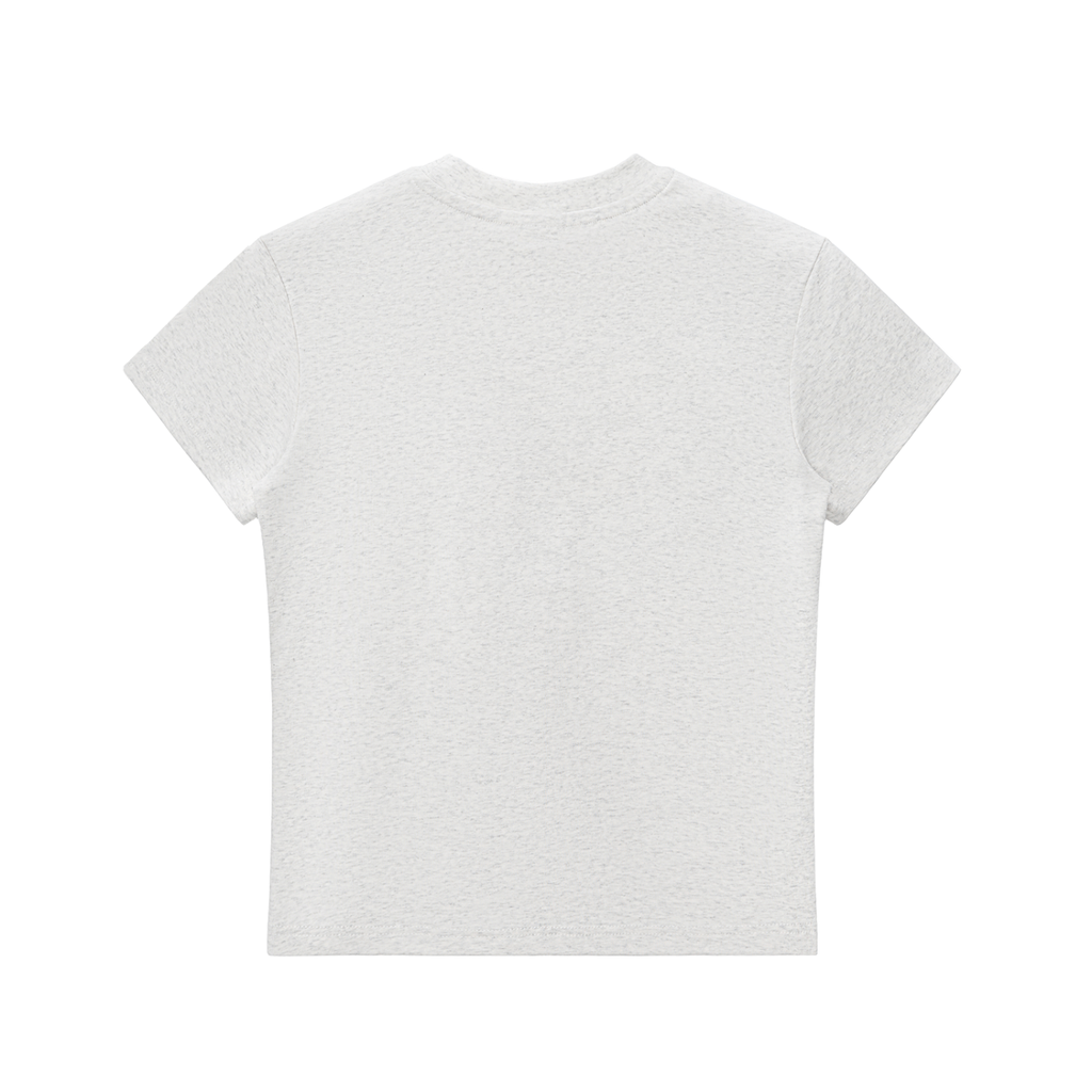 Womens 'SEEN NOT SEEKING' Essential Bodycon Crewneck Tee