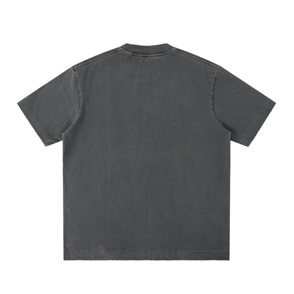 Mens 'FUCK IT' Heavyweight Vintage Washed Frayed Tee