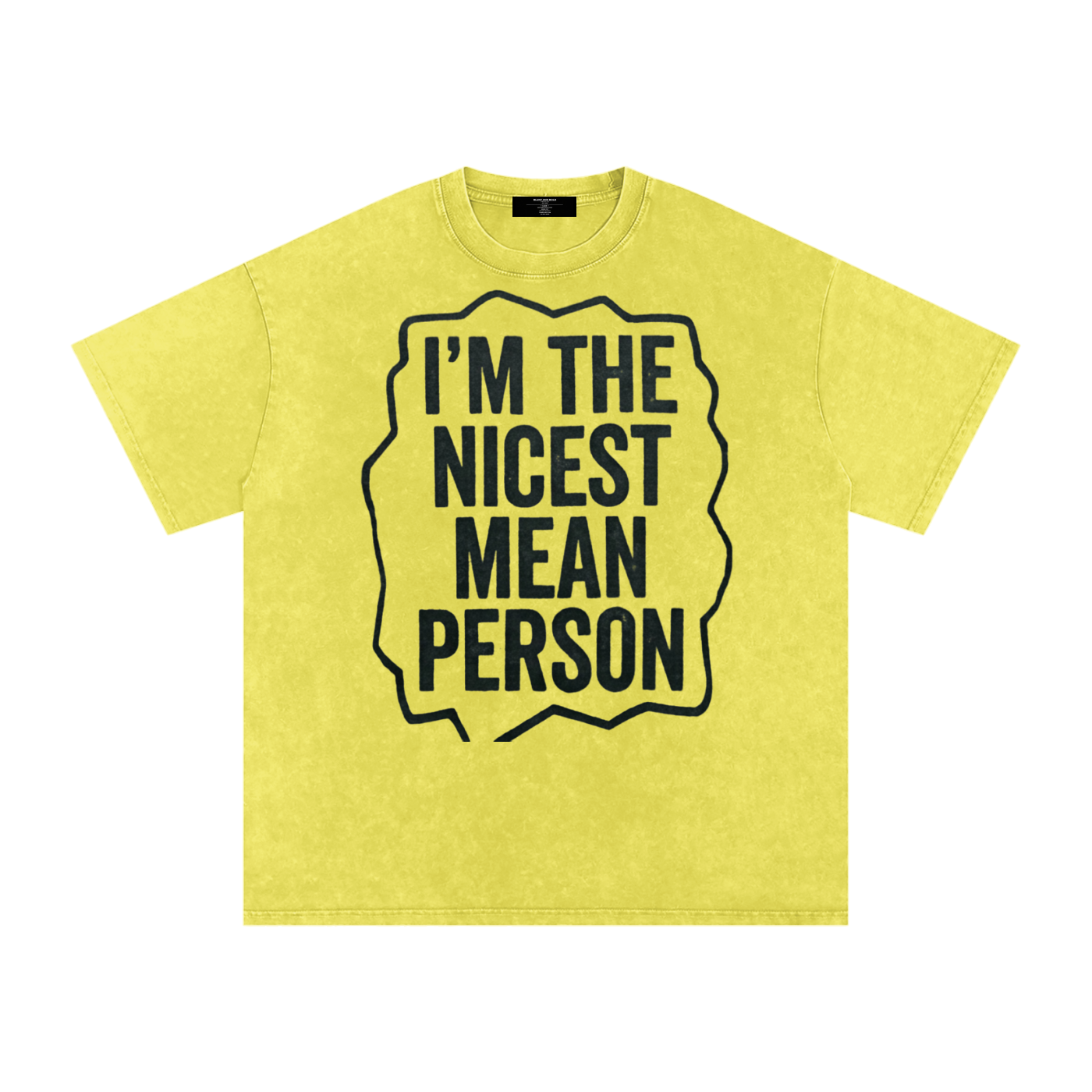 MENS ' NICEST MEAN PERSON ' now Washed Oversized Cotton TEE