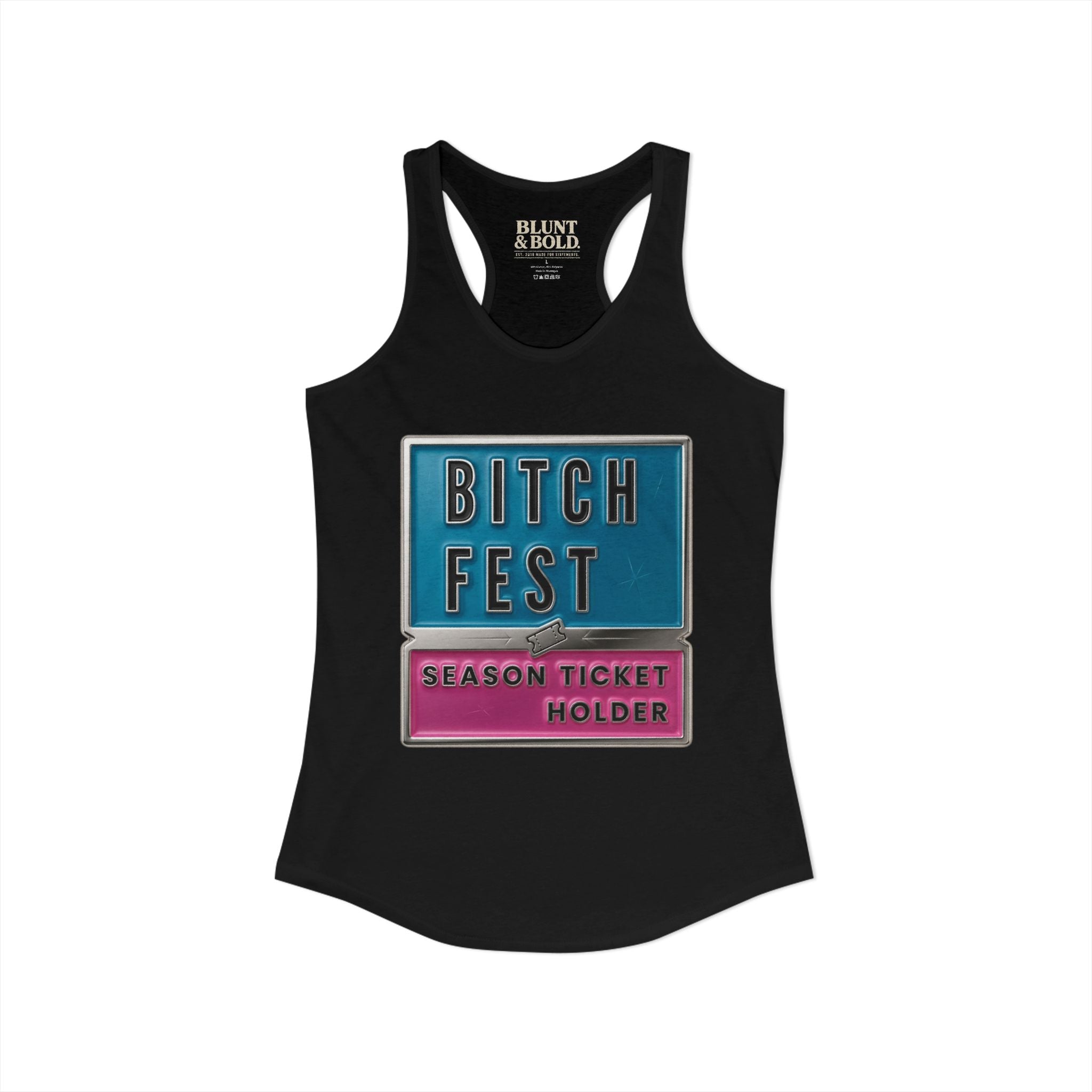 Womens BITCH FEST  Ideal Racerback Tank