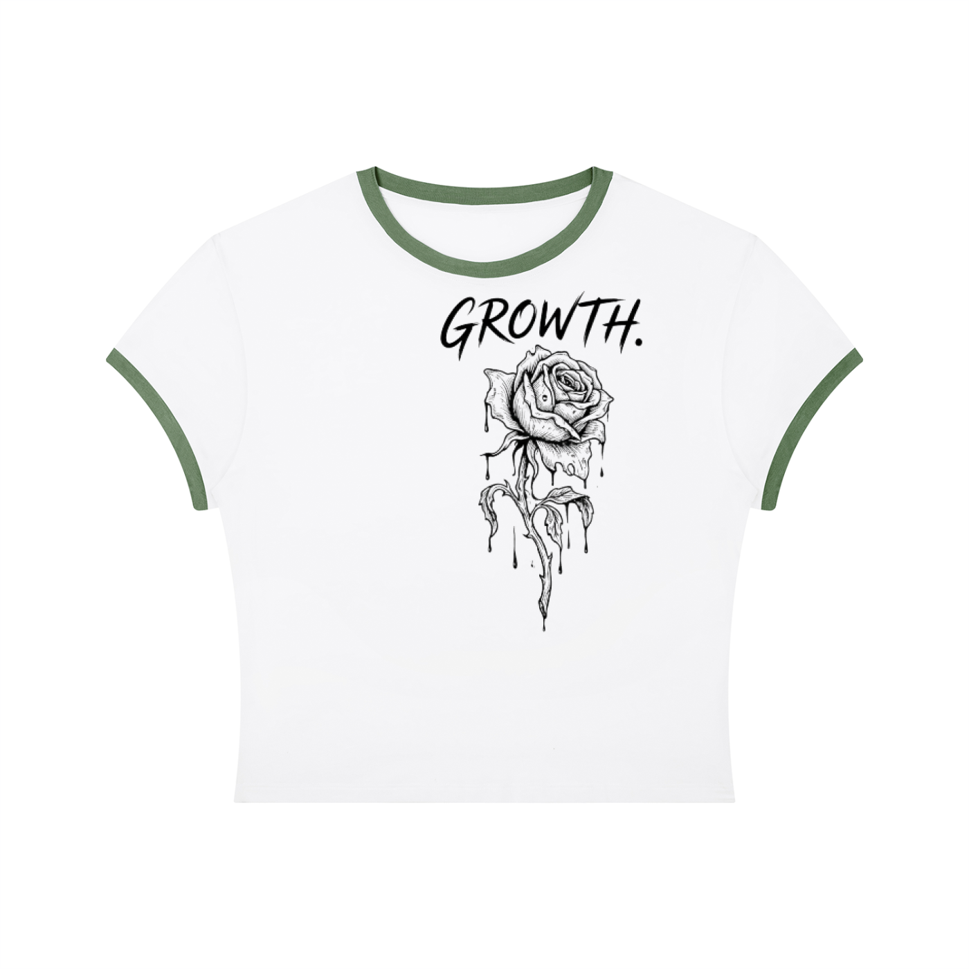 Womens 'GROWTH' Slim Color Block Tee