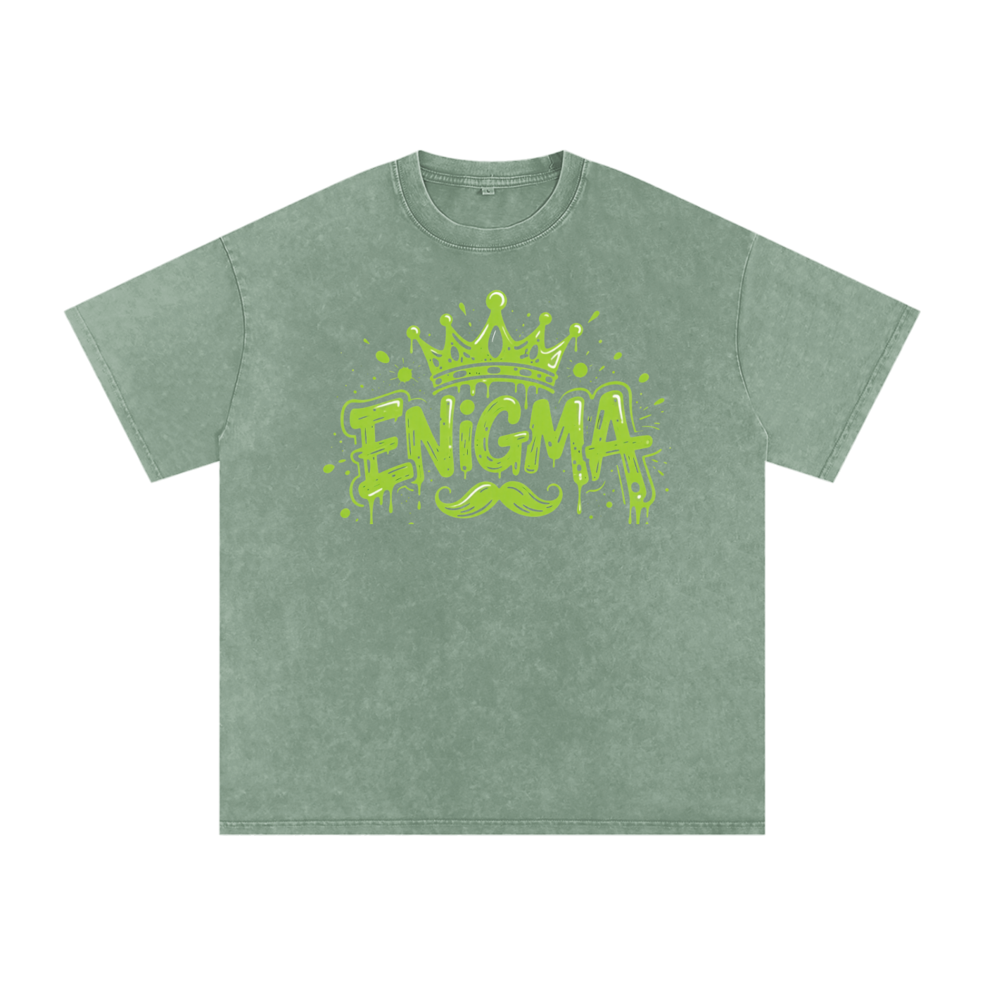 MENS ' ENIGMA ' Snow Washed Oversized Cotton T-Shirt
