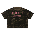 Mens 'ETHICALLY PROFANE' Camo Boxy Tee