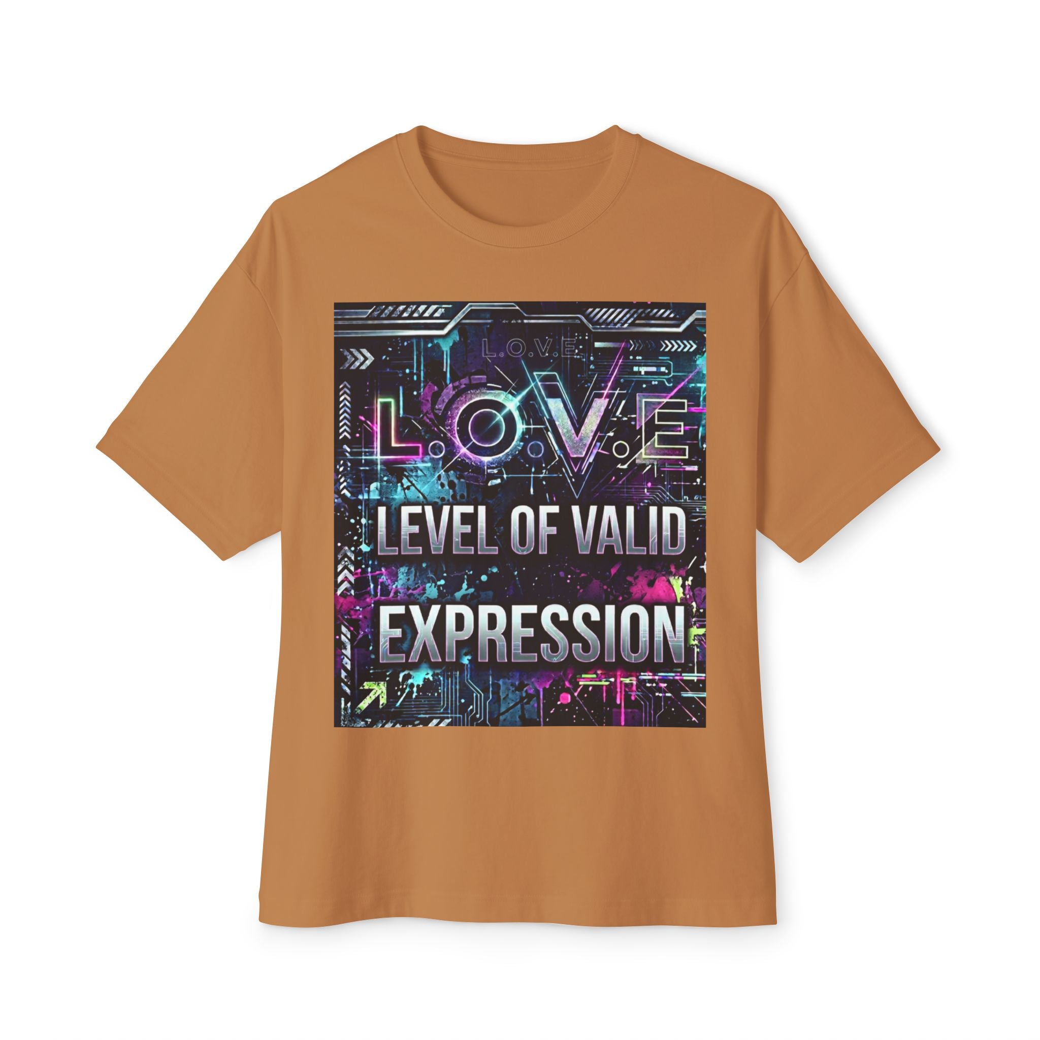 Mens L.o.v.e — Level of Valid Expression Graphic  Oversized Tee
