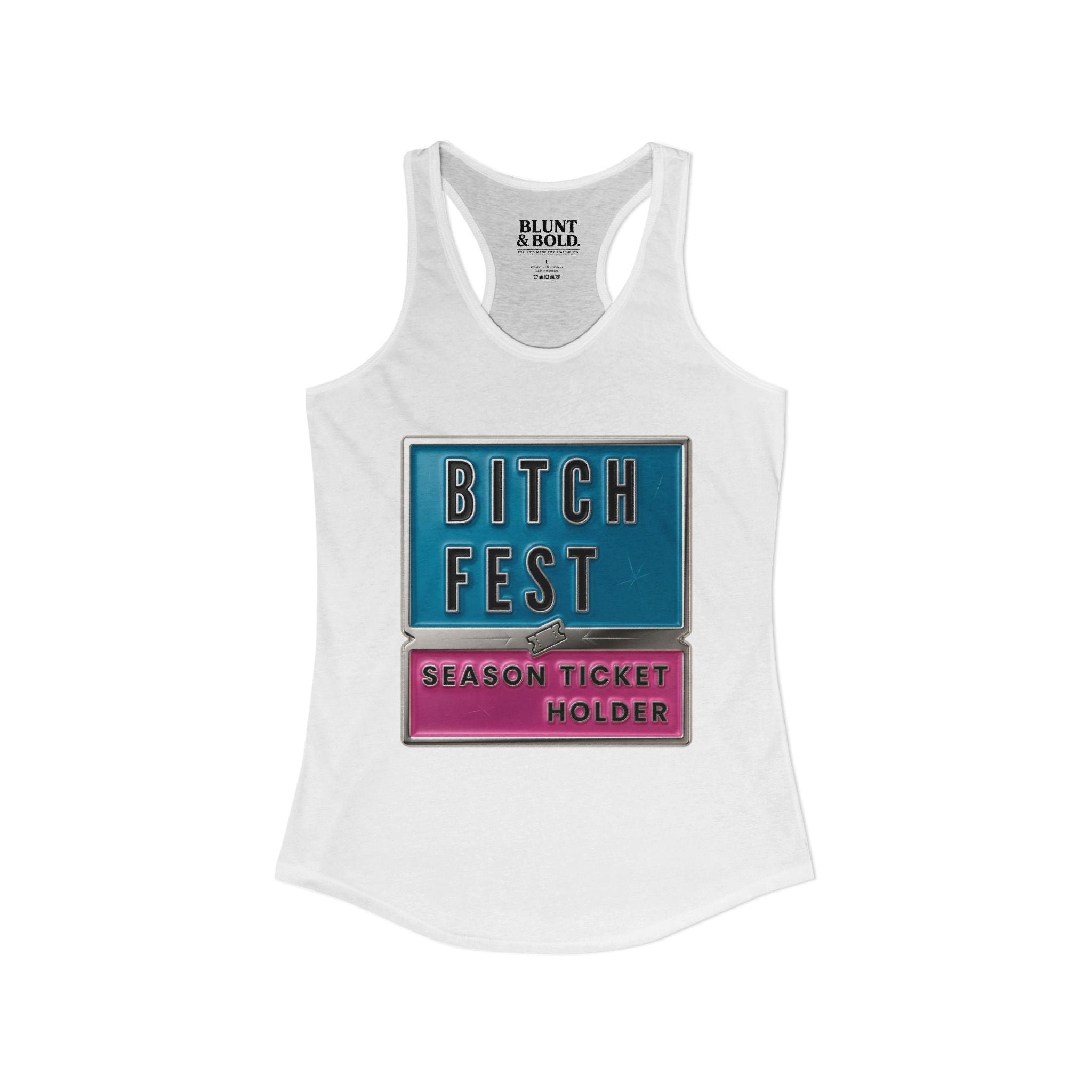 Womens BITCH FEST  Ideal Racerback Tank