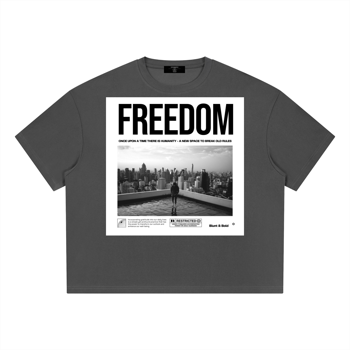 Mens 'FREEDOM'  Boxy Coolmax Tee