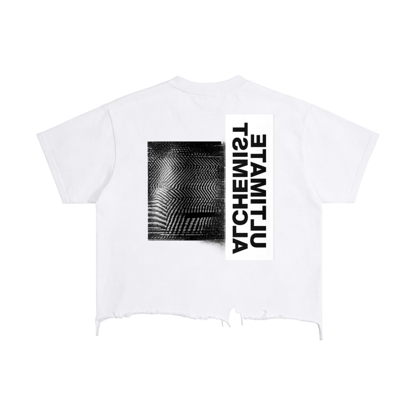 Mens 'ULTIMATE ALCHEMIST' Vintage Wash Boxy Distressed Hem Tee
