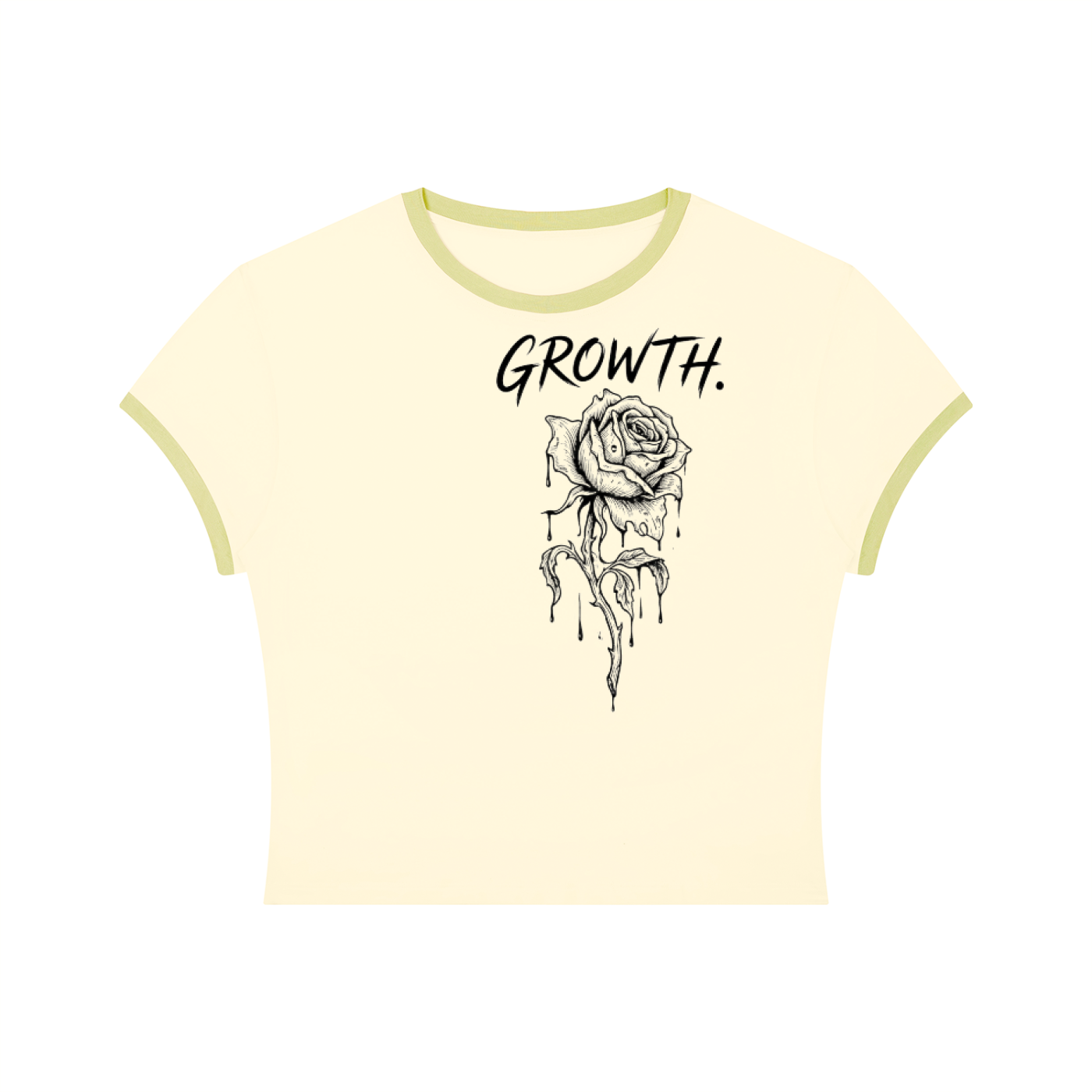 Womens 'GROWTH'  Slim Color Block Tee