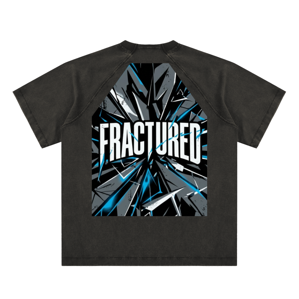 MENS 'FRACTURED' Vintage Washed Raglan Cotton TEE
