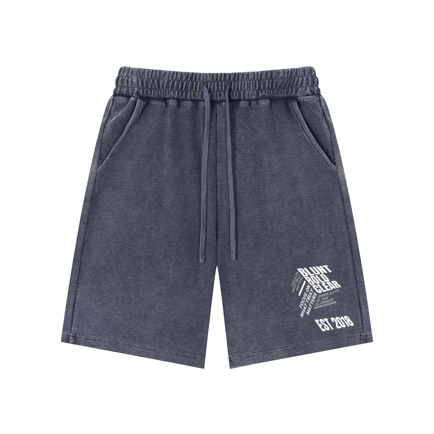 Mens Mineral Wash Waffle Knit Shorts