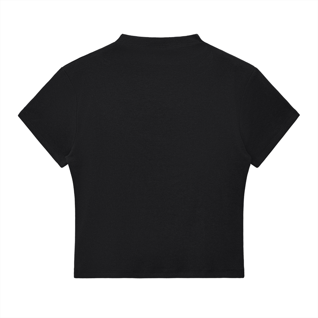 Womens 'FREEDOM" Essential Slim Fit Mock Neck Tee