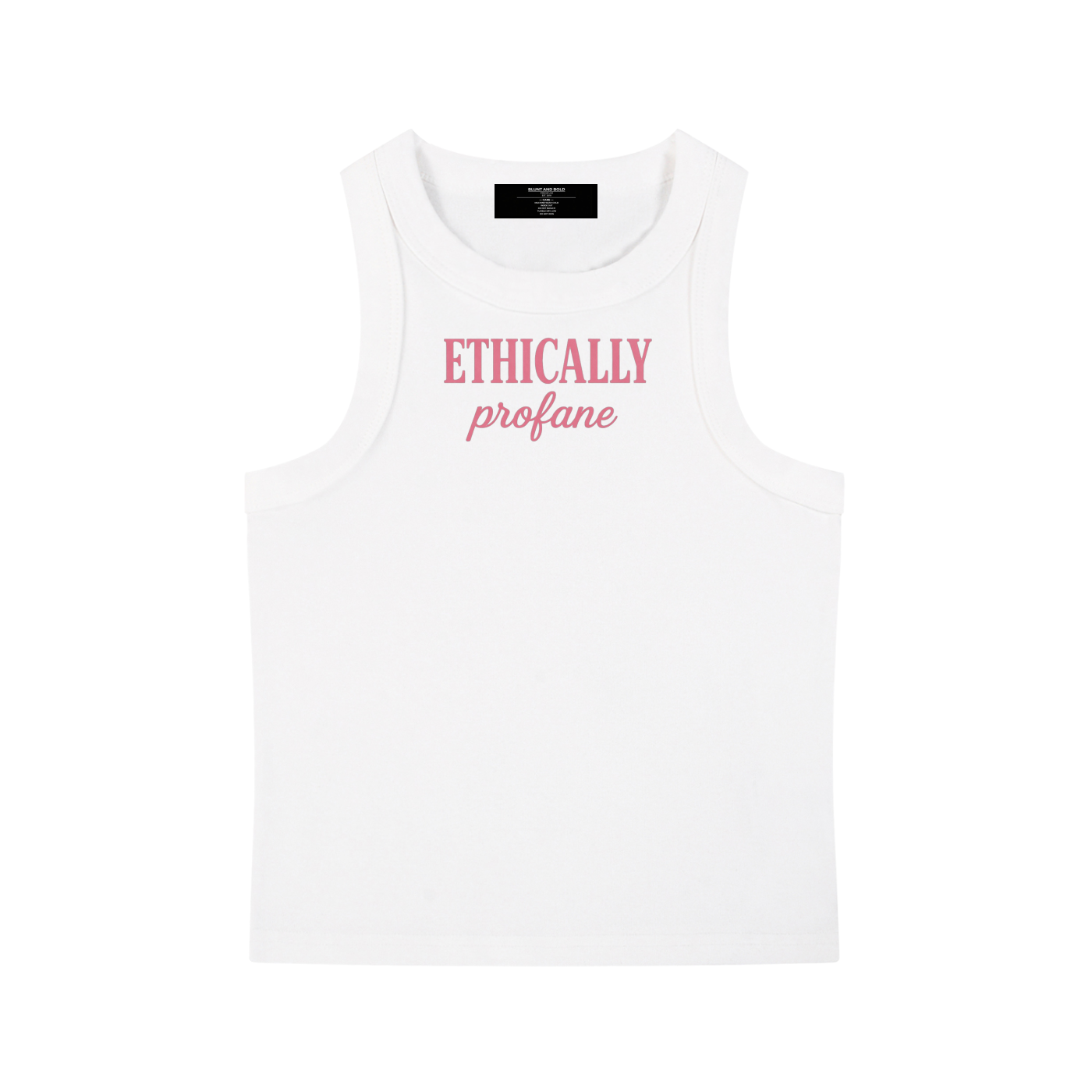 Womens 'ETHICALLY PROFANE'  Snow Washed Tank