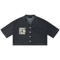 Women's Vintage Wash Boxy Cropped Shirt