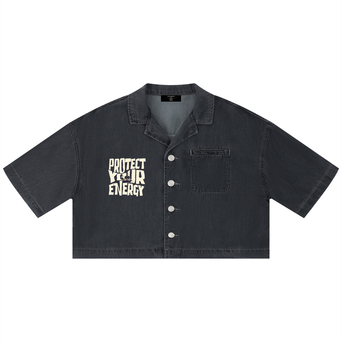 Women's Vintage Wash Boxy Cropped Shirt