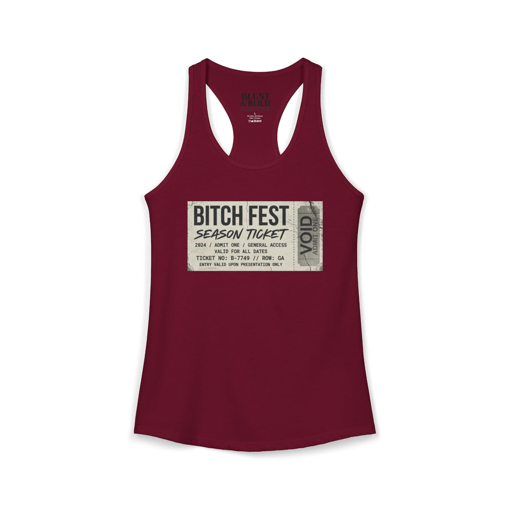 Womens BITCH FEST Ideal Racerback Tank