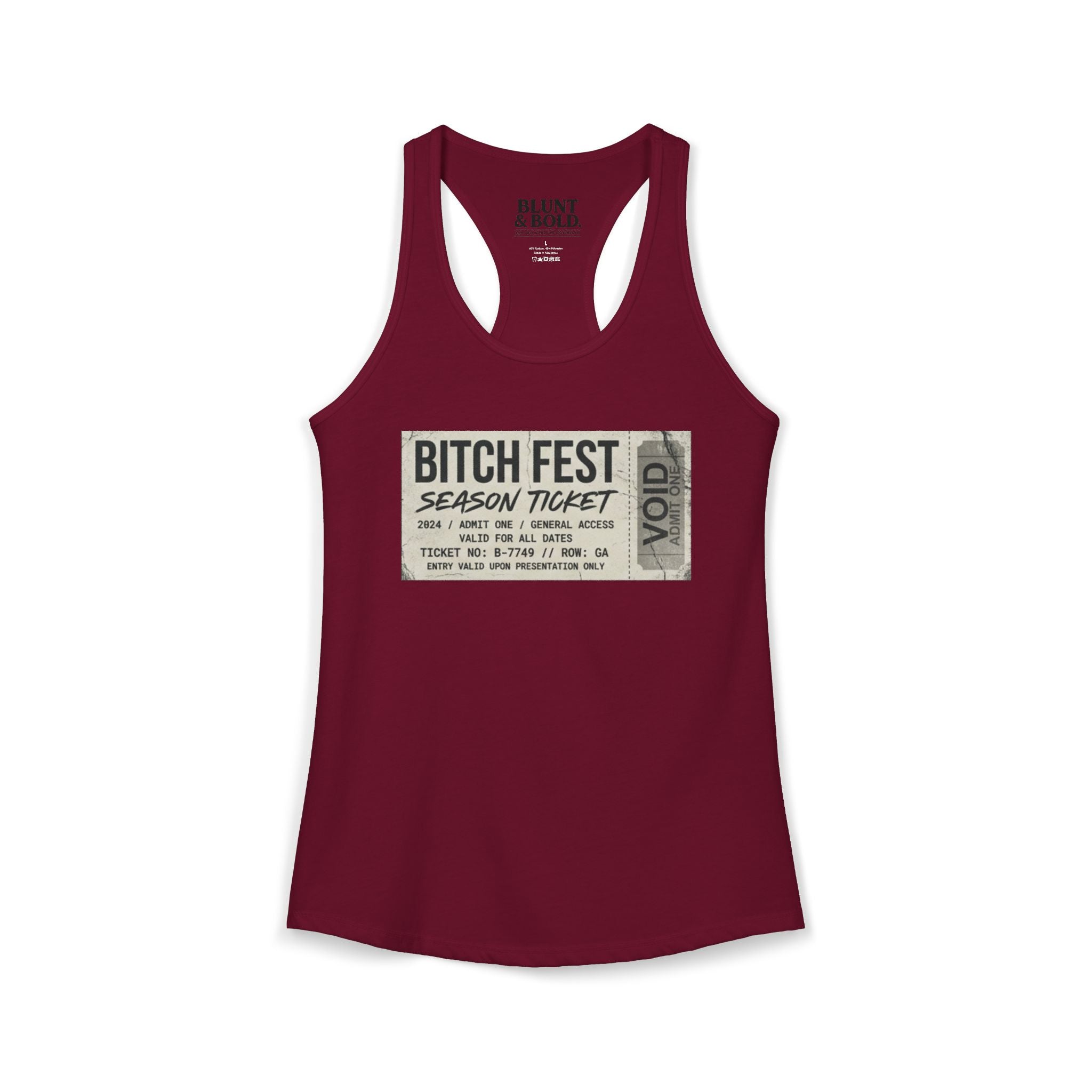 Womens BITCH FEST Ideal Racerback Tank