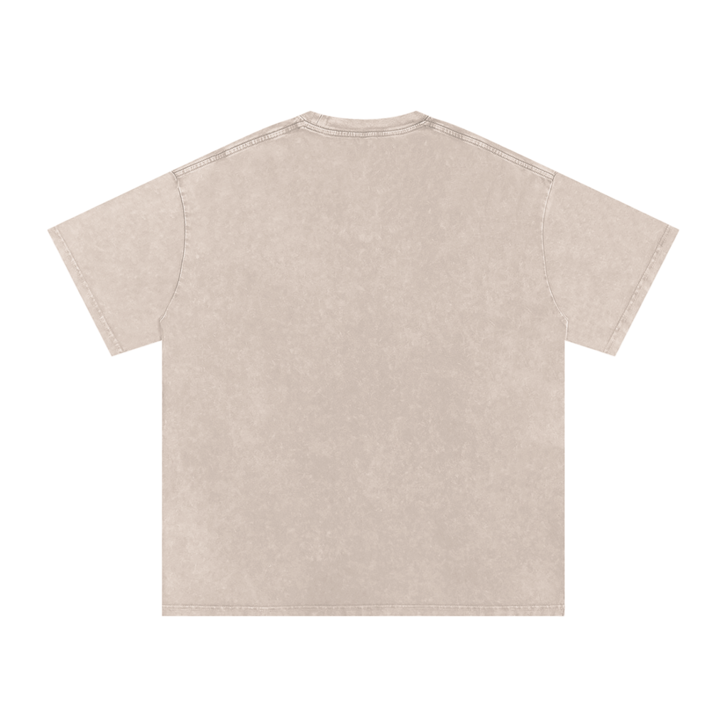 Mens 'WEIGHT OF APPROVAL' Snow Washed Oversized Cotton T-Shirt