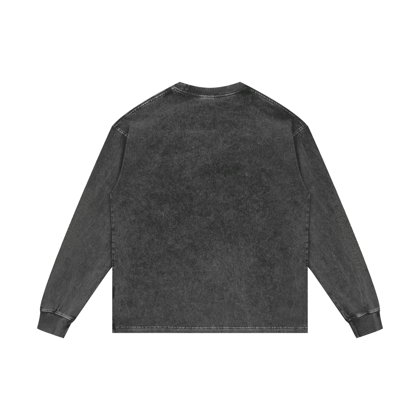 MENS '  INTERNET FAMOUS ; Acid Wash Oversize Long Sleeve TEE