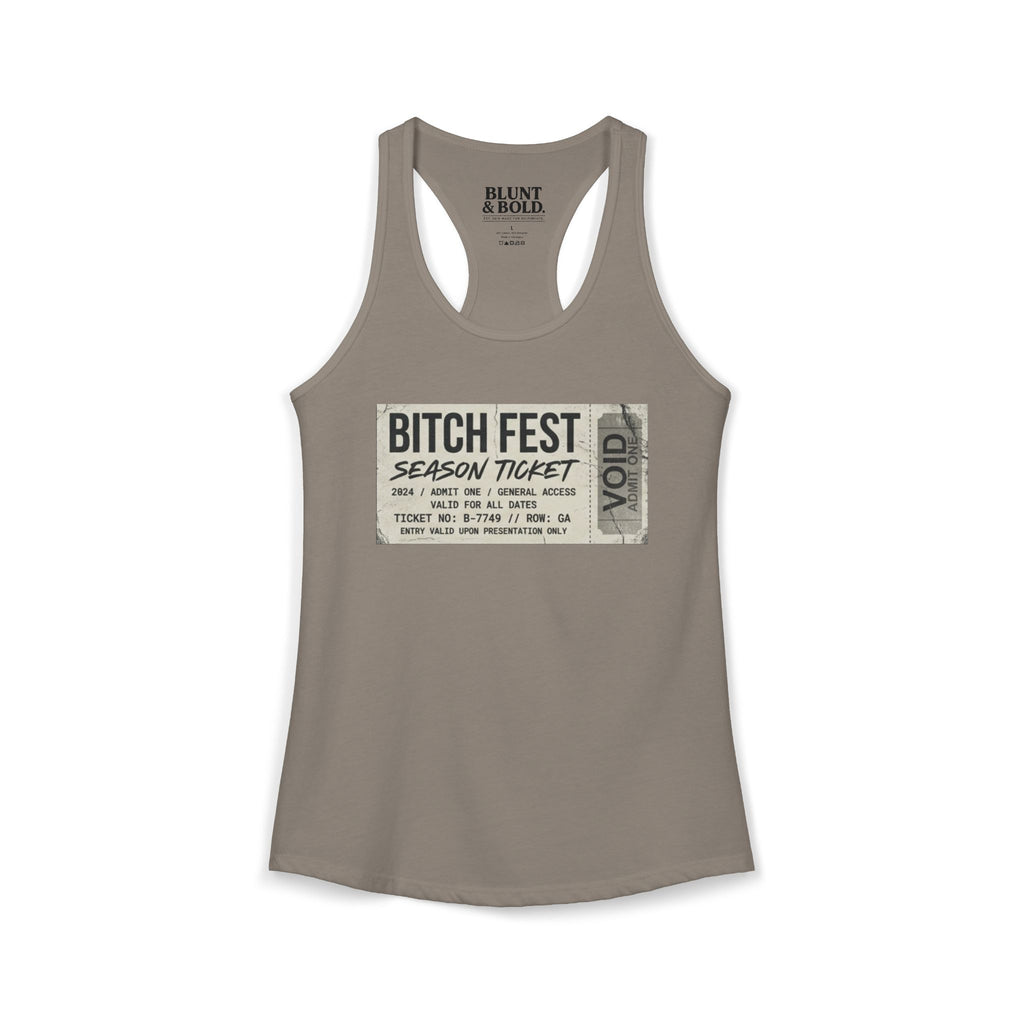 Womens BITCH FEST Ideal Racerback Tank