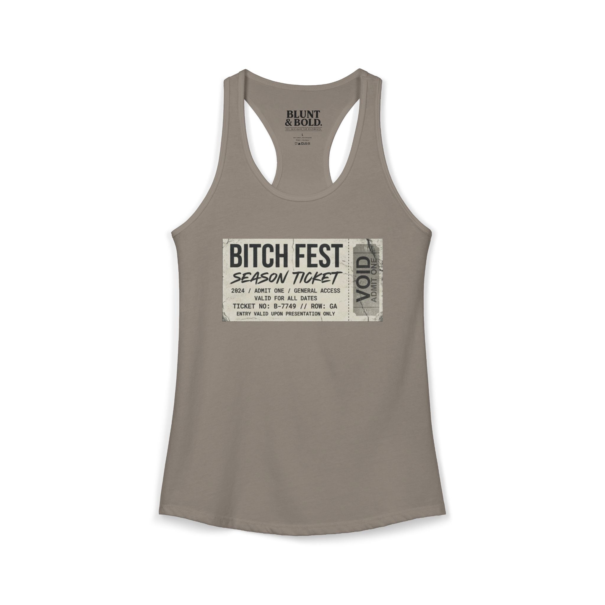 Womens BITCH FEST Ideal Racerback Tank