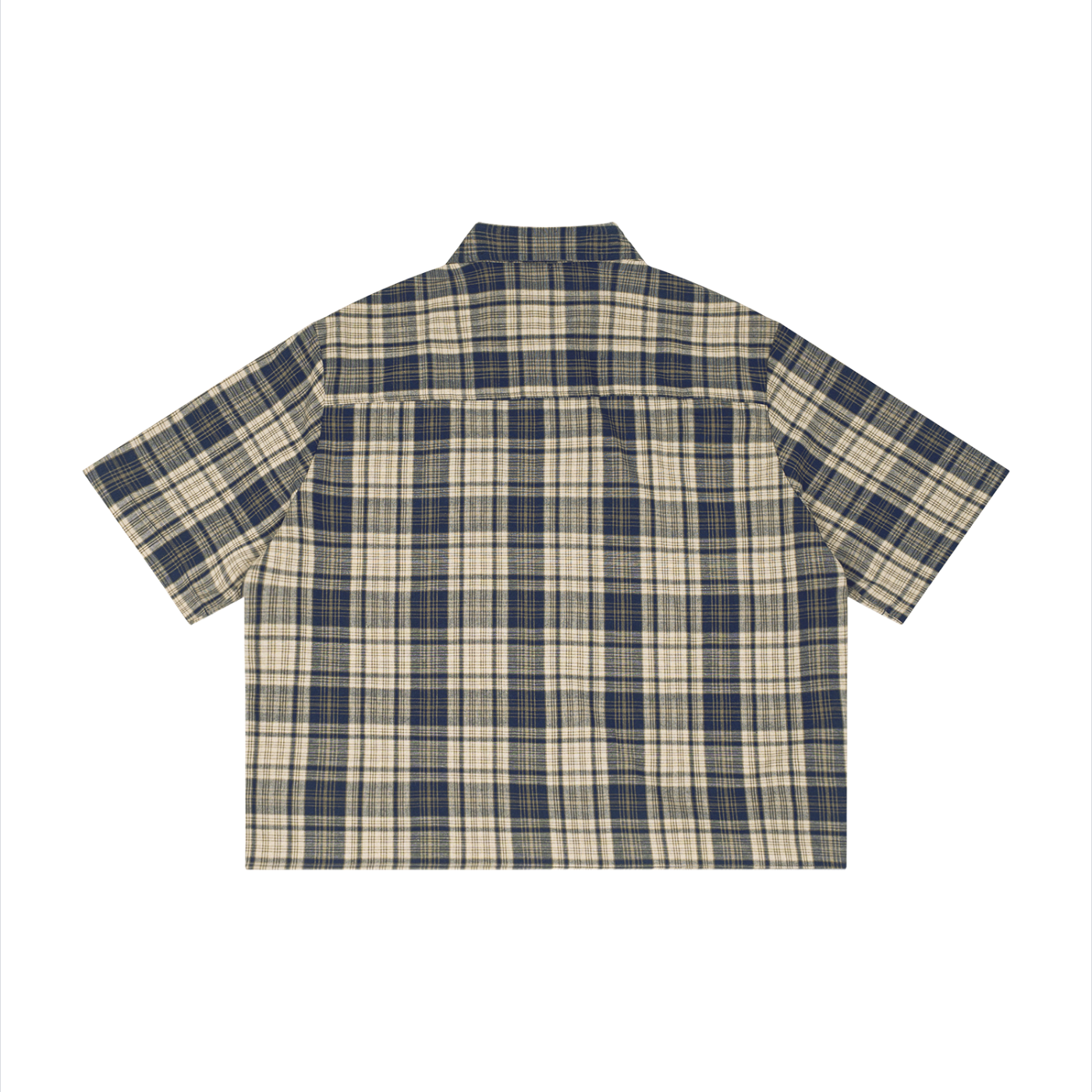 Mens 'EXPLICIT' Plaid Boxy Short Sleeve Shirt