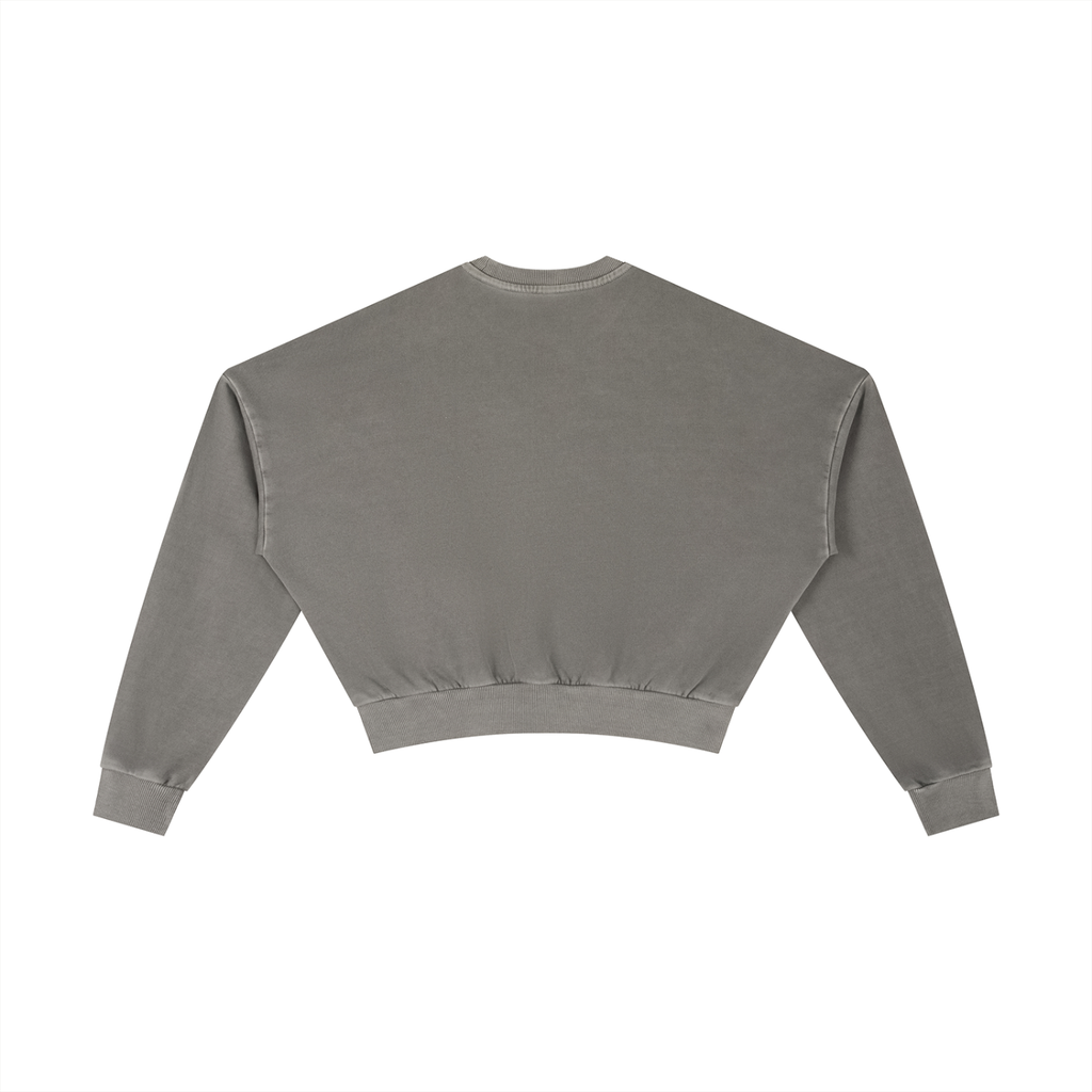 Womens BOLD CLASSIC Vintage Washed Cropped Sweatshirt