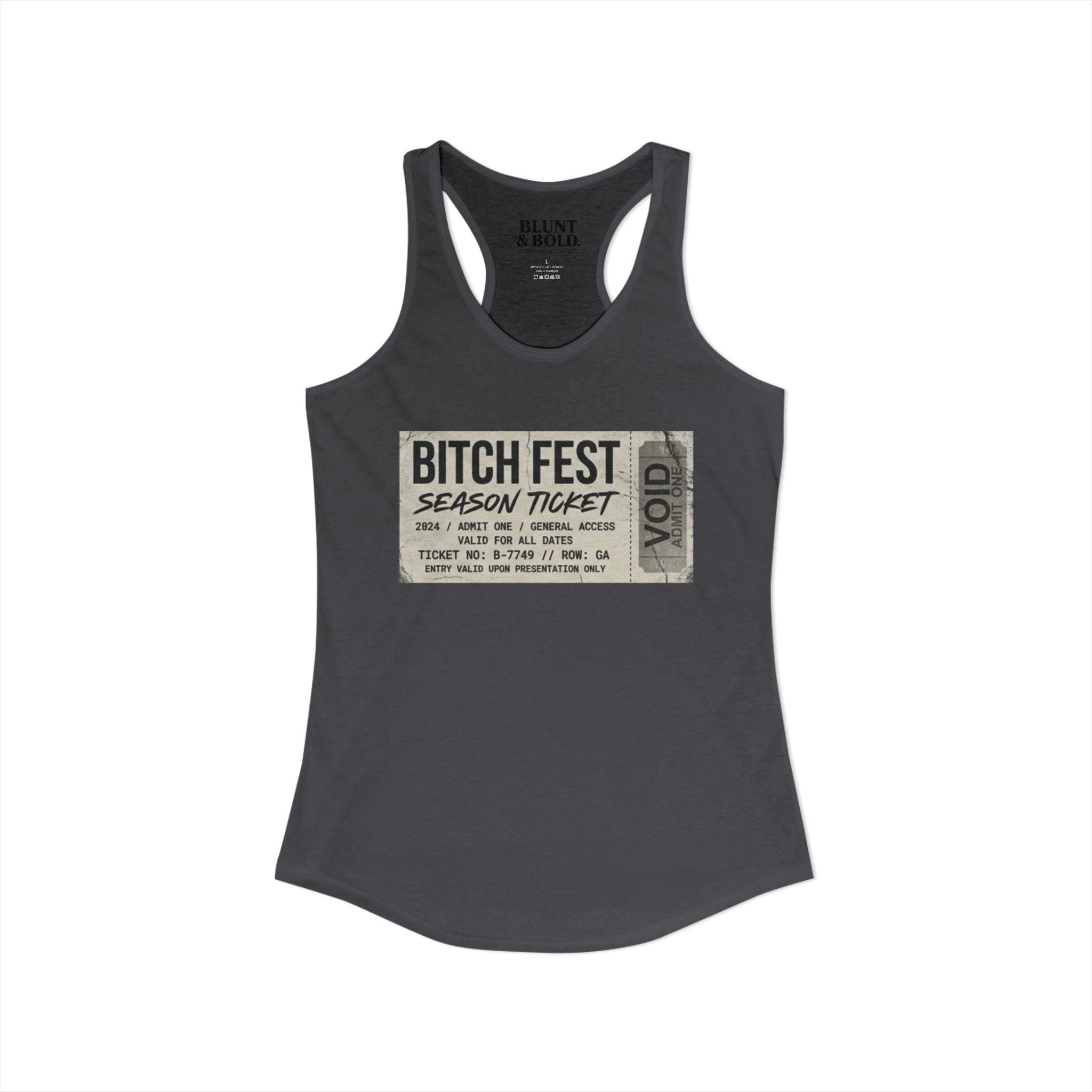 Womens BITCH FEST Ideal Racerback Tank