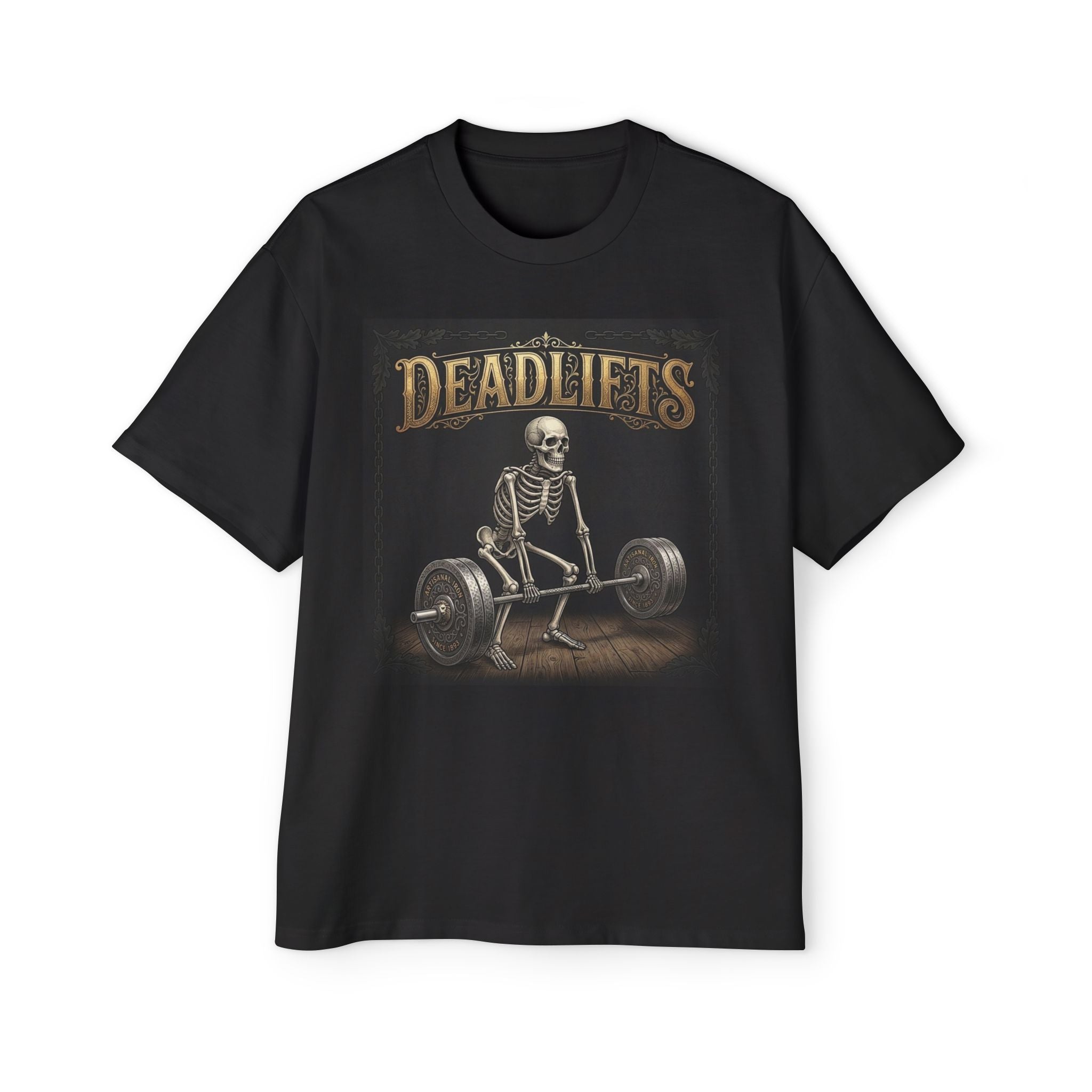 Deadlifts Skeleton Tee — Vintage Weightlifting Shirt