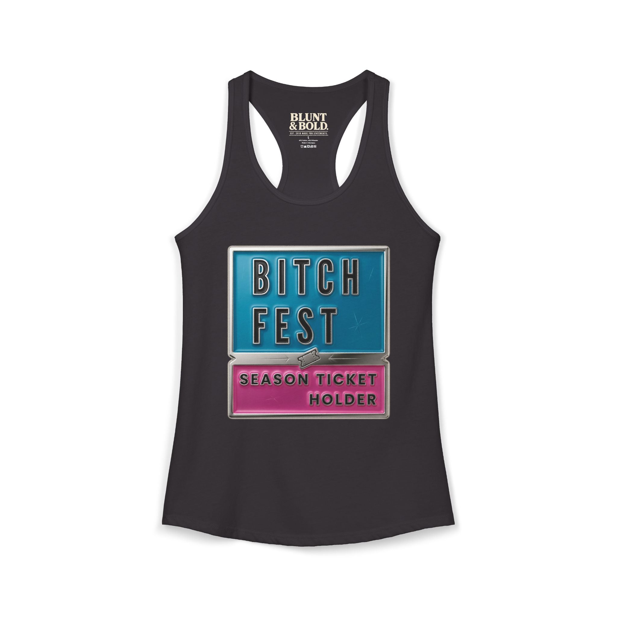Womens BITCH FEST  Ideal Racerback Tank