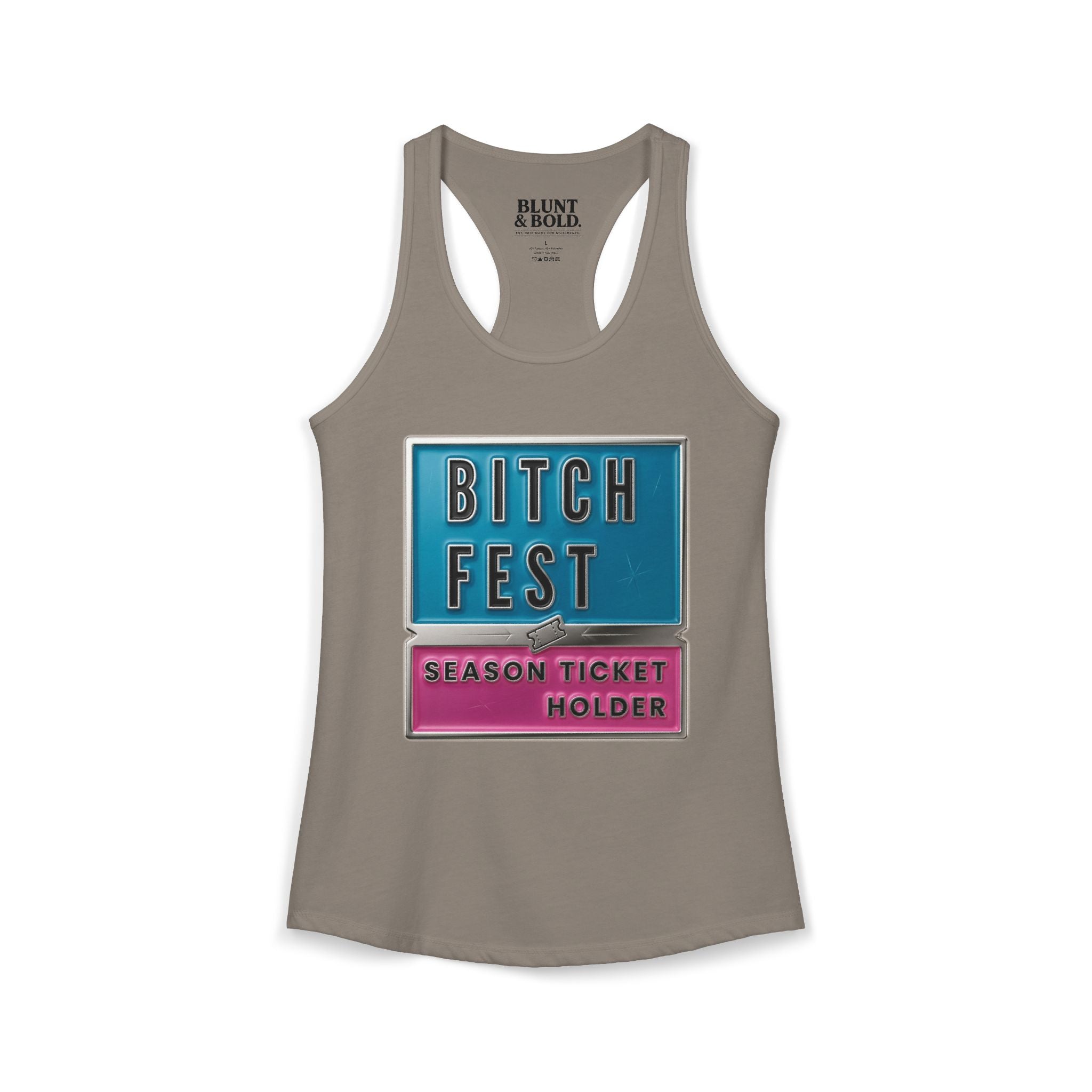 Womens BITCH FEST  Ideal Racerback Tank