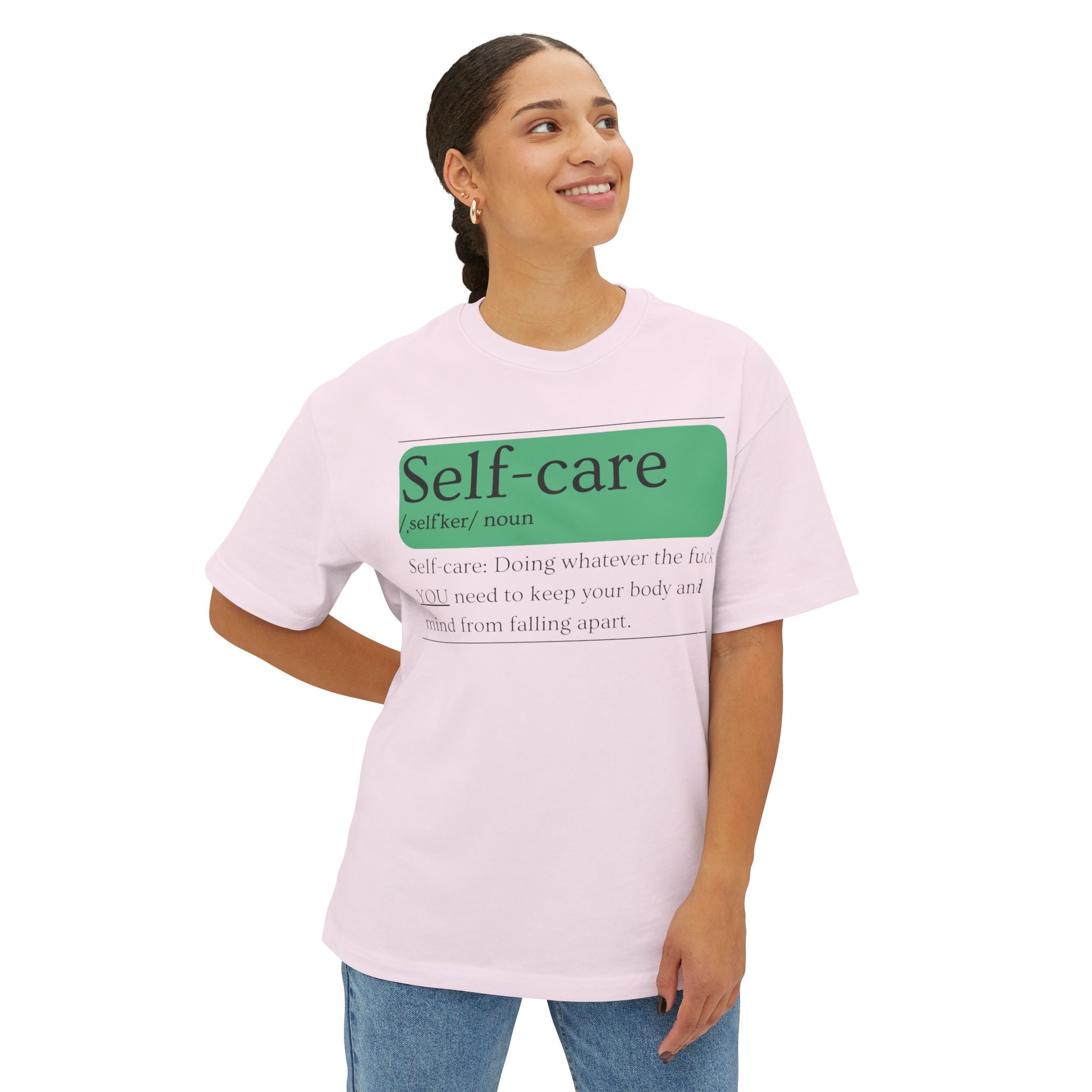 Mens Self-care EXPLICIT Definition Oversized Tee
