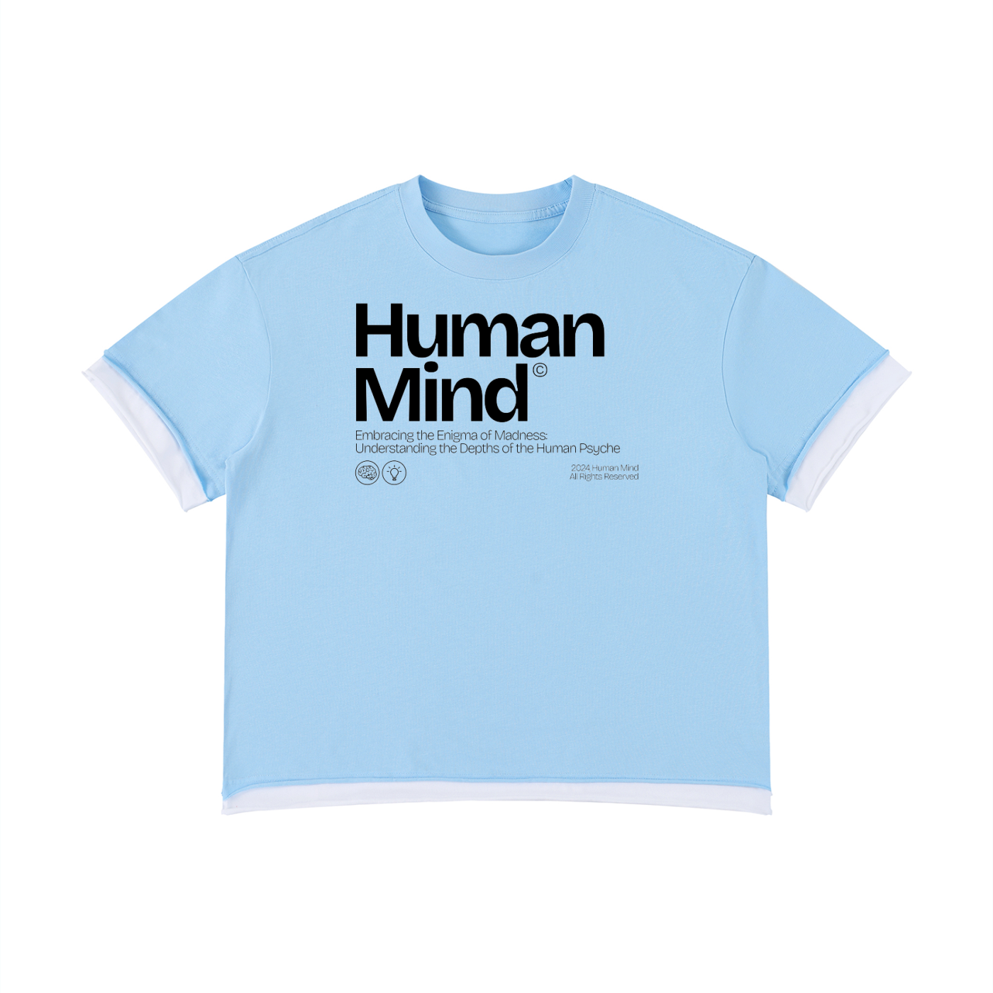 Mens Human Mind Boxy Color Block Tee