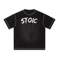 Mens 'STOIC'  Sunfade Waffle Boxy Tee