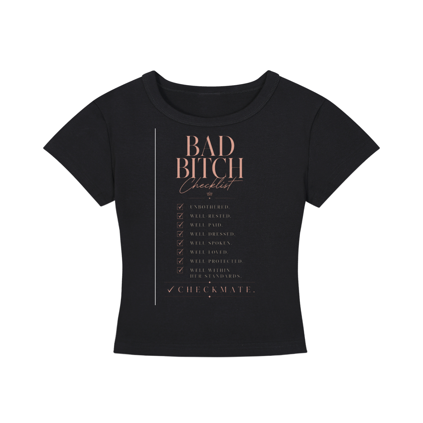 WOMENS 'BAD BITCH'  Cropped TEE