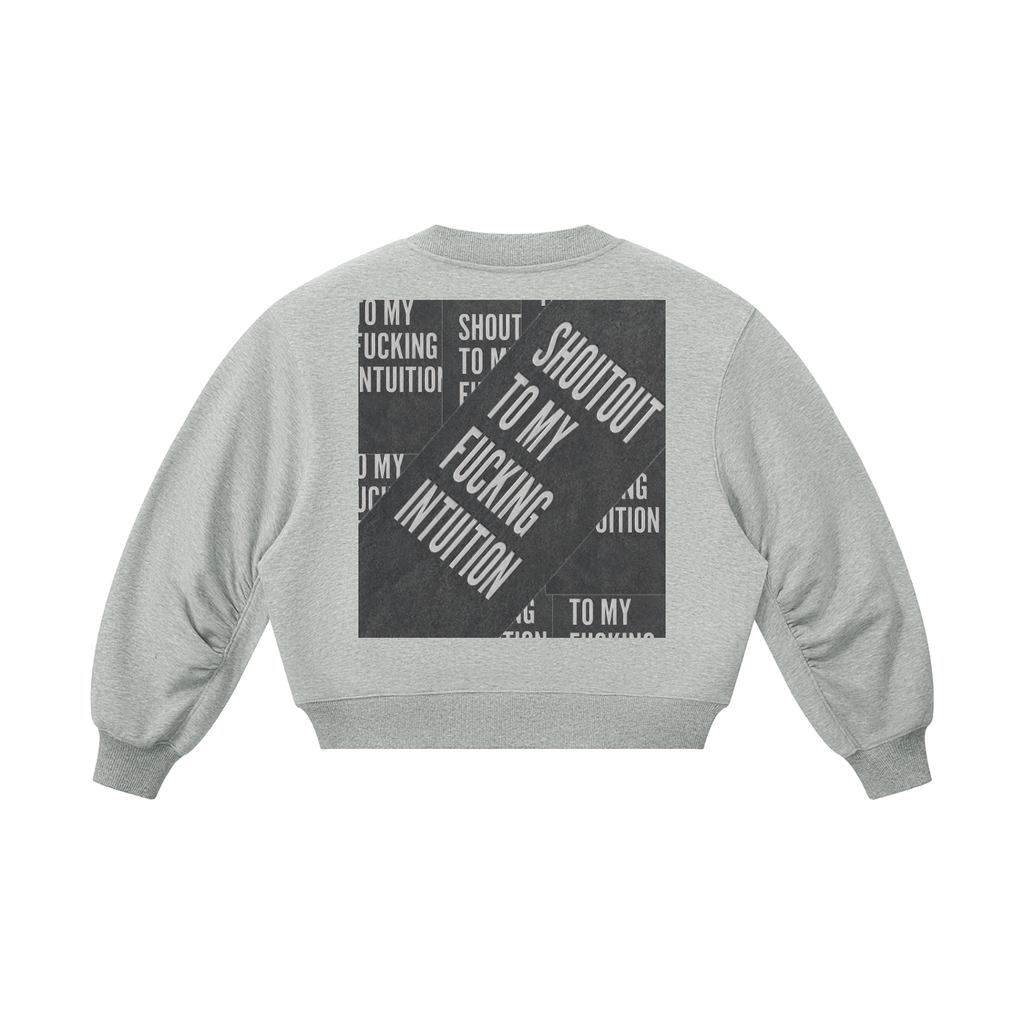WOMENS 'MY INTUITION' (explicit)  Crop V-Neck Sweatshirt