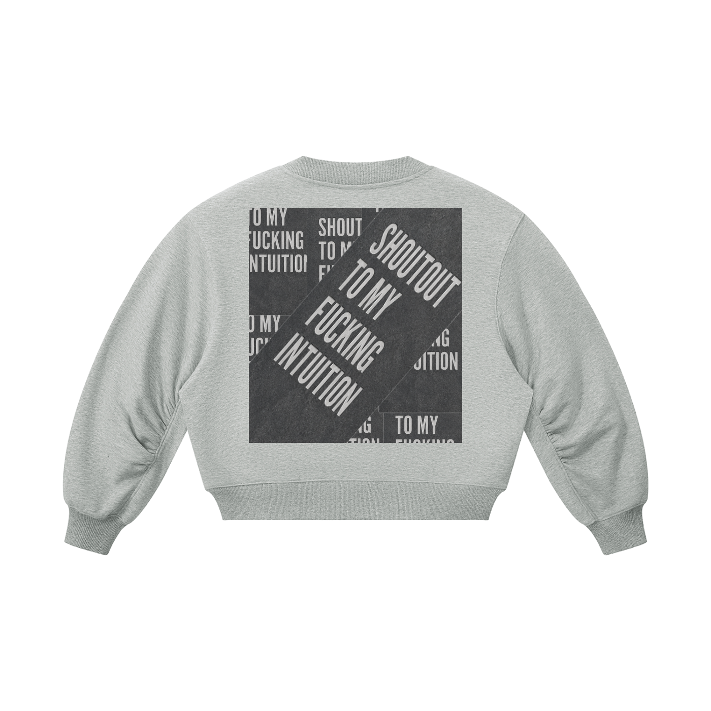 WOMENS 'MY INTUITION' (explicit)  Crop V-Neck Sweatshirt