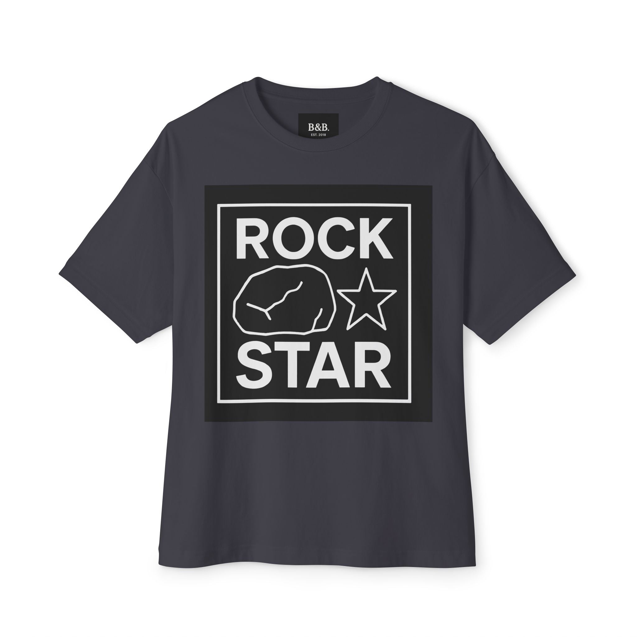 Mens. Rock Star Graphic Oversized  Tee